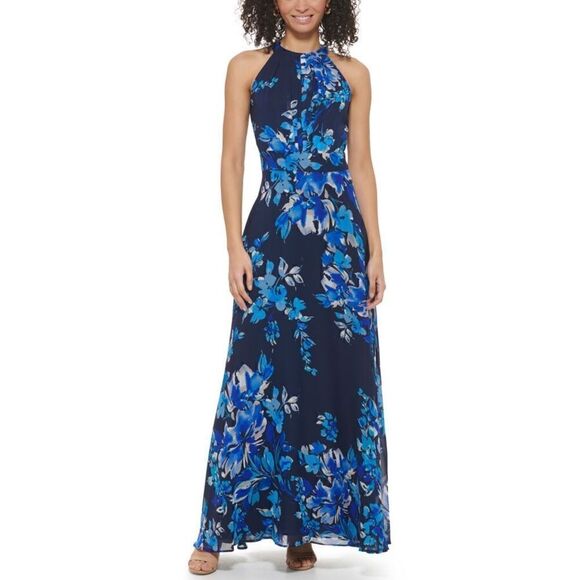 Eliza J Halter Floral Maxi Dress - Picture 1 of 4